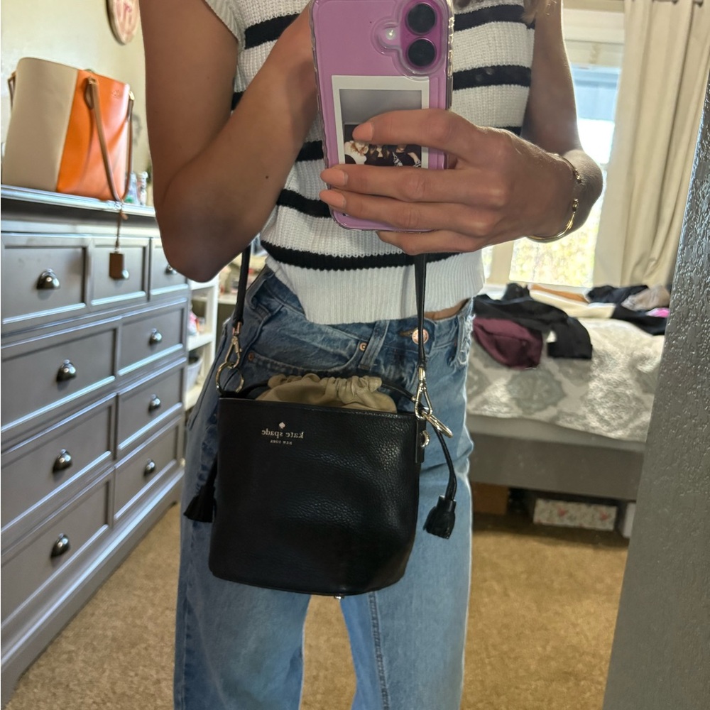 Kate Spade Black Crossbody Bag with Structured Design